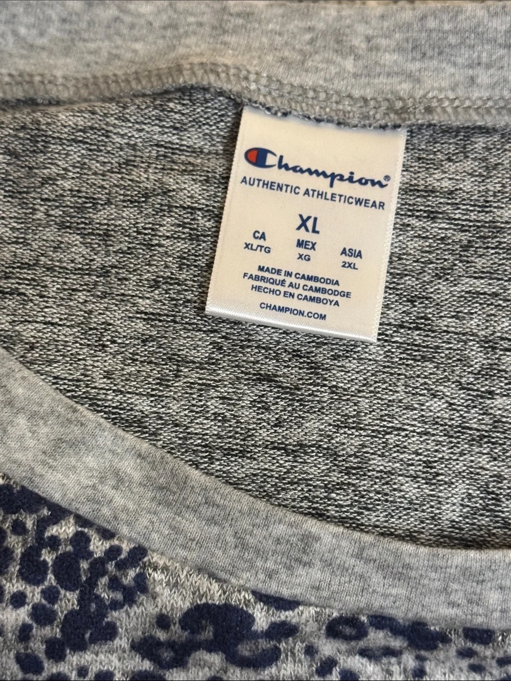 NWT Champion Navy and Gray Leopard XL Sleep set